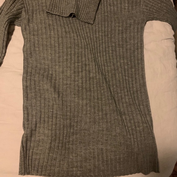 Lulus Grey Ribbed Sweater Dress Size Small - Picture 5 of 8